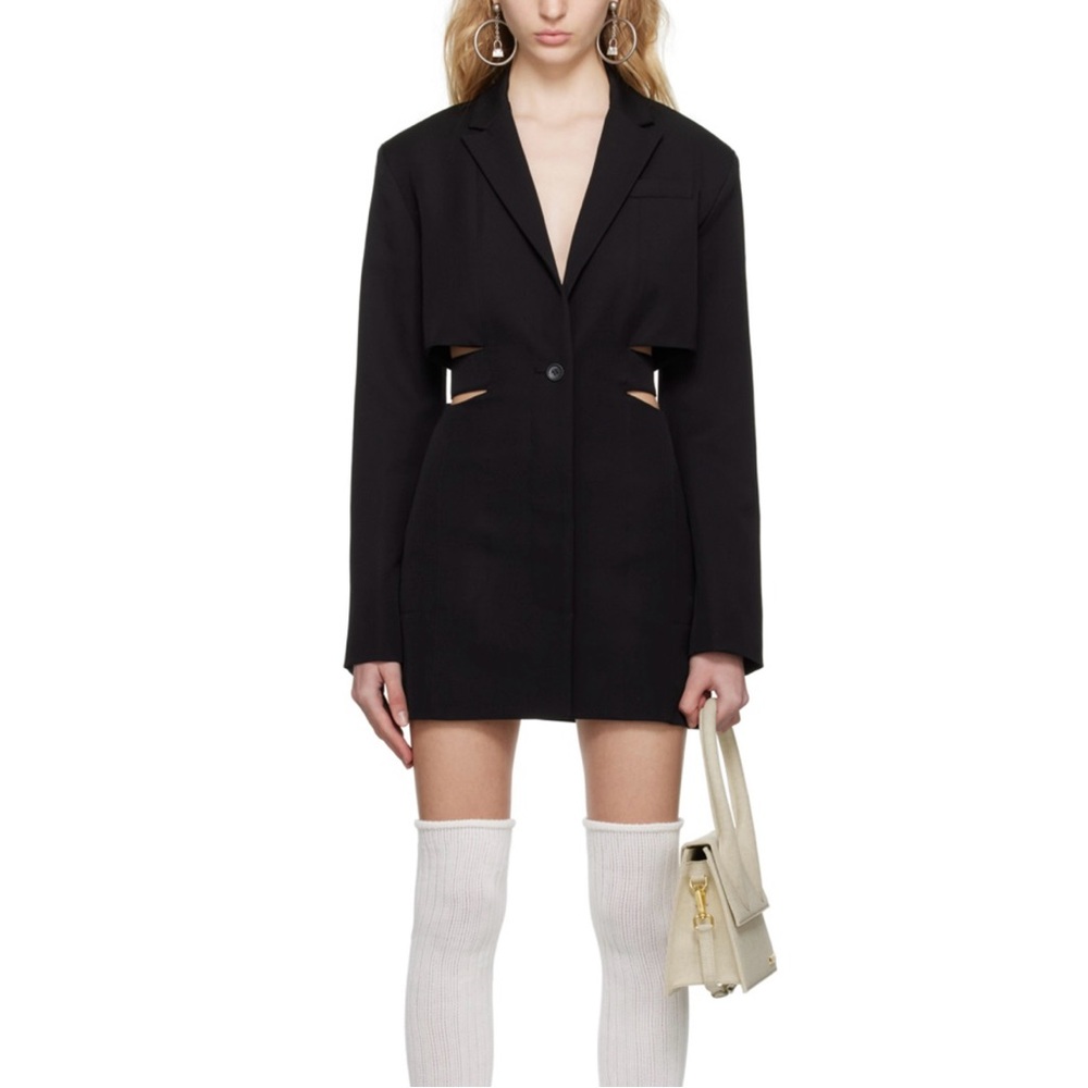 NWT Jacquemus Black Le Papier 'La Robe Bari' Minidress